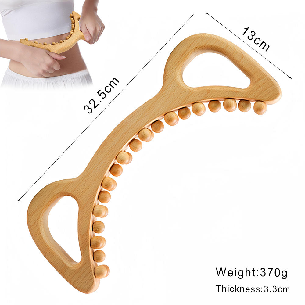 Wooden Lymphatic Drainage Massager Anti Cellulite Body Shaping  Gua Sha Tool For Sore Muscle Relief 13
