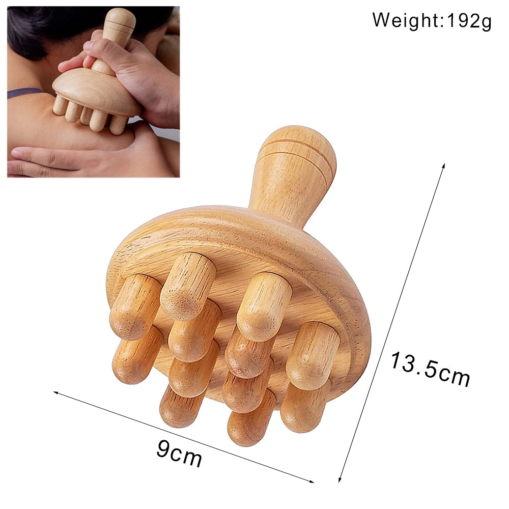 Wooden Lymphatic Drainage Massager Anti Cellulite Body Shaping  Gua Sha Tool For Sore Muscle Relief 16