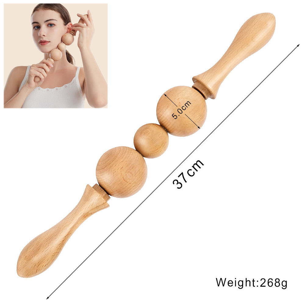 Wooden Lymphatic Drainage Massager Anti Cellulite Body Shaping  Gua Sha Tool For Sore Muscle Relief 19