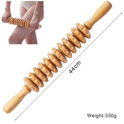 Wooden Lymphatic Drainage Massager Anti Cellulite Body Shaping  Gua Sha Tool For Sore Muscle Relief 20