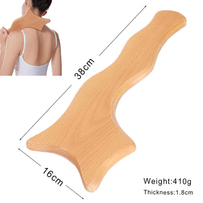 Wooden Lymphatic Drainage Massager Anti Cellulite Body Shaping  Gua Sha Tool For Sore Muscle Relief 23