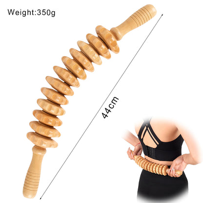Wooden Lymphatic Drainage Massager Anti Cellulite Body Shaping  Gua Sha Tool For Sore Muscle Relief 24