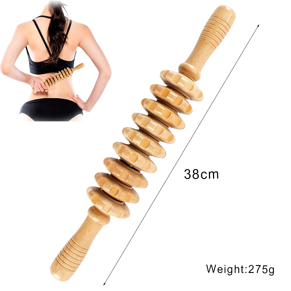 Wooden Lymphatic Drainage Massager Anti Cellulite Body Shaping  Gua Sha Tool For Sore Muscle Relief 25