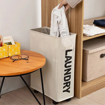 Waterproof Foldable Storage Basket Large Capacity Laundry  Yoga Mat Bag On Wheels 1