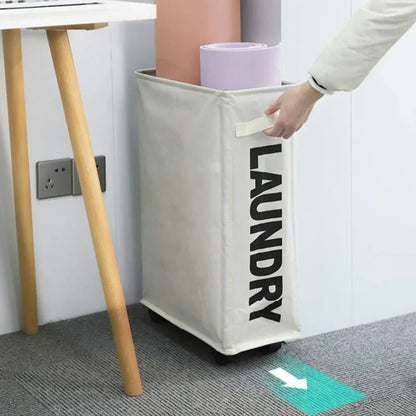 Waterproof Foldable Storage Basket Large Capacity Laundry  Yoga Mat Bag On Wheels 3