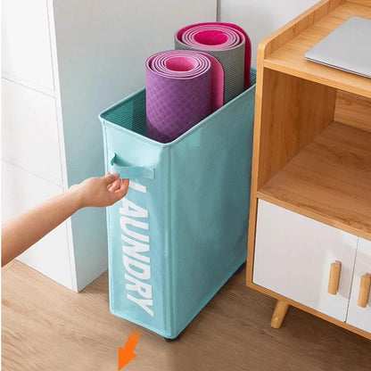 Waterproof Foldable Storage Basket Large Capacity Laundry  Yoga Mat Bag On Wheels 2