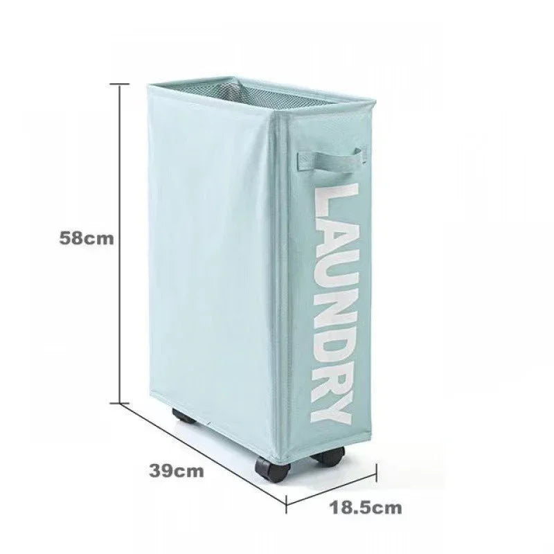 Waterproof Foldable Storage Basket Large Capacity Laundry  Yoga Mat Bag On Wheels 6