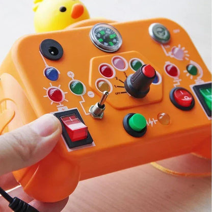Montessori Busy Board Sensory Toys Cartoon LED Light Switch Control Board For Toddlers 24 Years Tra 3