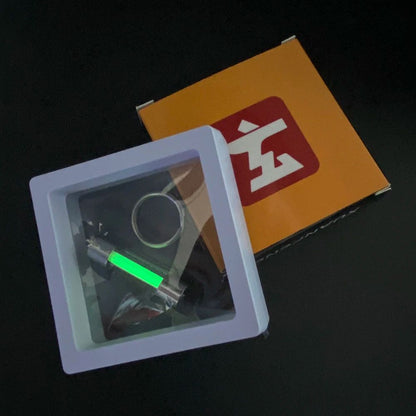 Outdoor Signal Light Luminous Tube Pendant EDC Keychain Durable Stainless Steel  Glass Material Lum 6