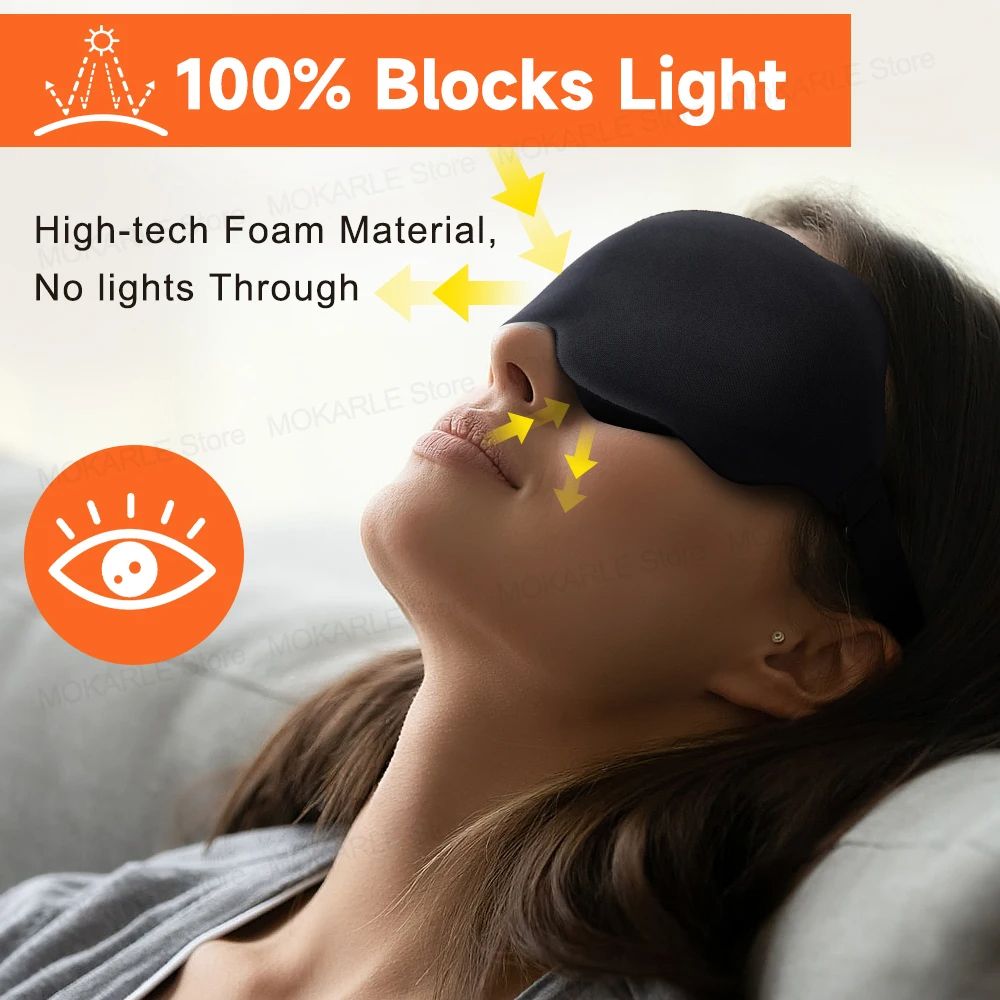 3D Sleeping Mask For Eyes Block Out Light Soft Sleeping Aid Breathable Eye Mask For Travel Night Sl 1