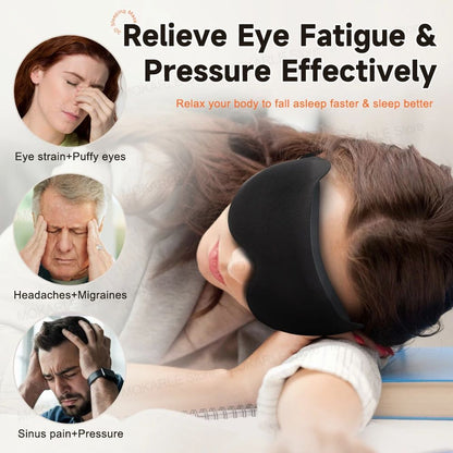3D Sleeping Mask For Eyes Block Out Light Soft Sleeping Aid Breathable Eye Mask For Travel Night Sl 3