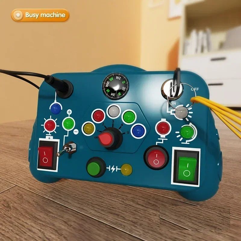 Montessori Busy Board Sensory Toys Cartoon LED Light Switch Control Board For Toddlers 24 Years Tra 8