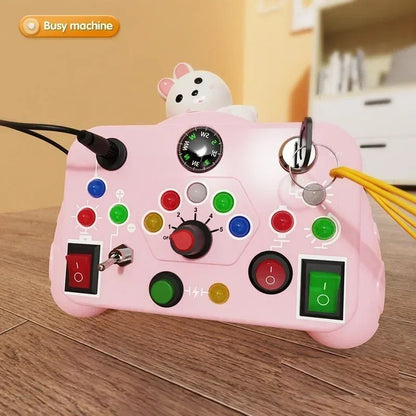 Montessori Busy Board Sensory Toys Cartoon LED Light Switch Control Board For Toddlers 24 Years Tra 9