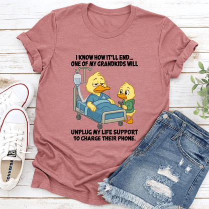 I Know How Itll End One Of My Grandkids Tee 3