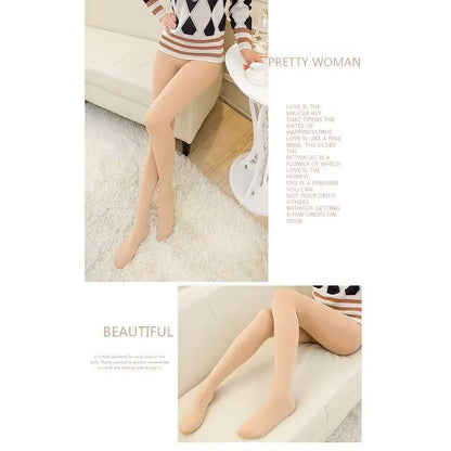 Womens Thick Thermal Fleece Pantyhose FullLength Winter Tights 9