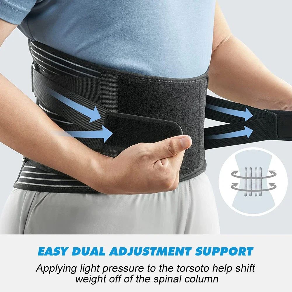 Adjustable Breathable Waist Brace Lower Back Support Belt For Sciatica  Herniated Disc Relief Back  1