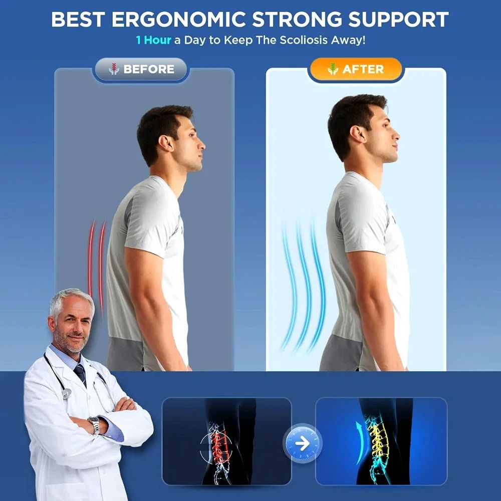 Adjustable Breathable Waist Brace Lower Back Support Belt For Sciatica  Herniated Disc Relief Back  3