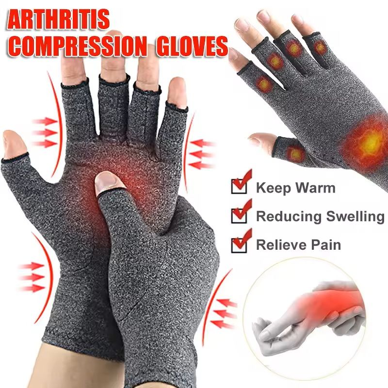 Fingerless Compression Gloves for Hand Pain Relief and Joint Support
