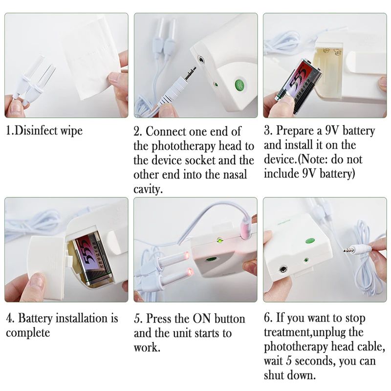 Portable Laser Nose Care Therapy Machine With Low Frequency Pulse For Rhinitis Sinusitis  Hay Fever 5