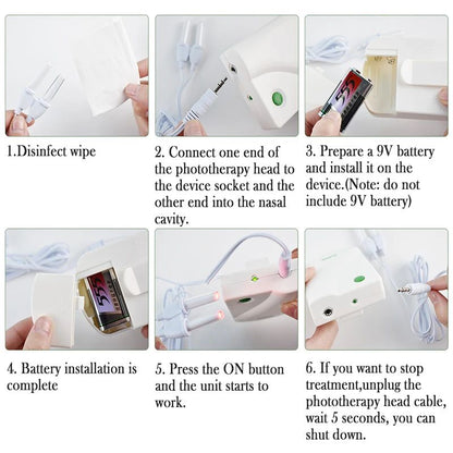 Portable Laser Nose Care Therapy Machine With Low Frequency Pulse For Rhinitis Sinusitis  Hay Fever 5