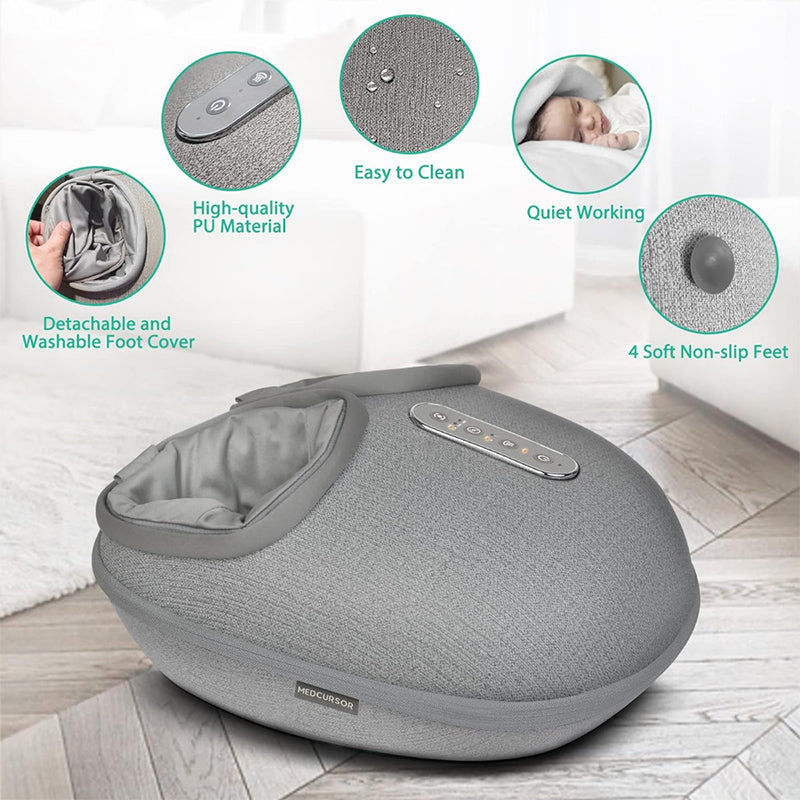 Medcursor Heated Foot Massager Deep Shiatsu Kneading Roller For Muscle Relaxation  Pain Relief 3