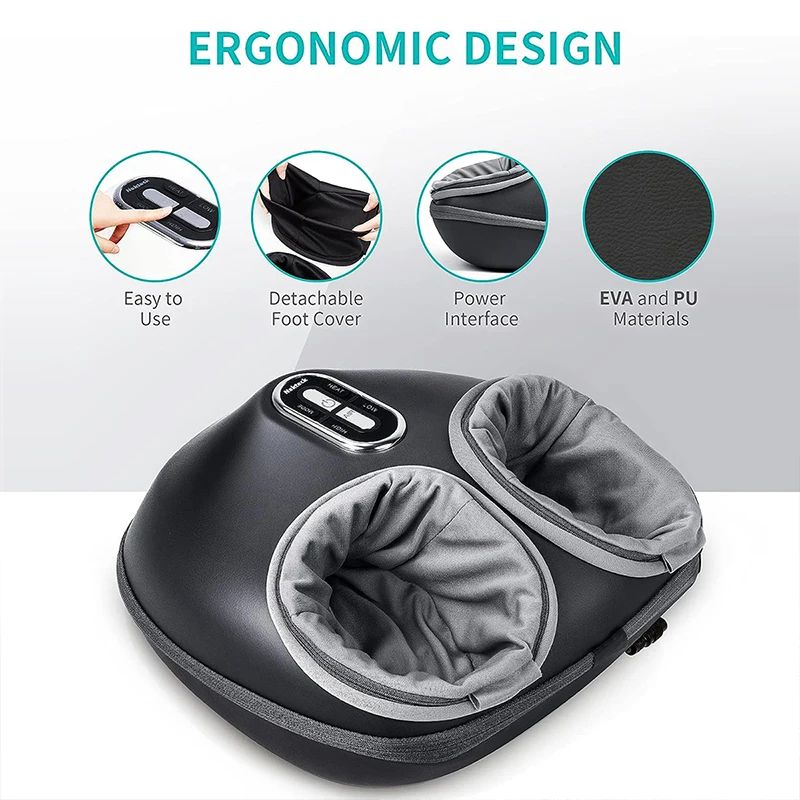 Nekteck Foot Massager With Heating Therapy Air Compression Shiatsu Knead Roller Electric Muscle Rel 3