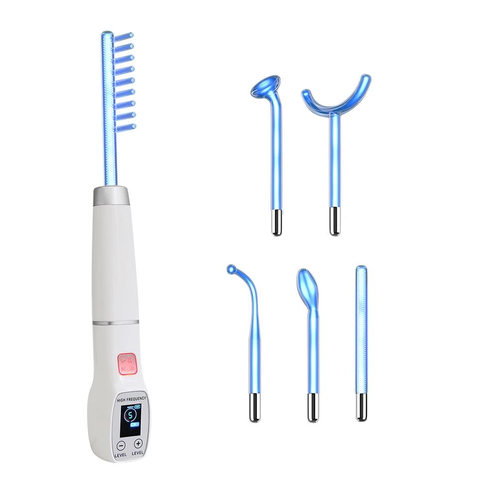 High Frequency Electrode Wand For Home Spa Glass Tube Electrotherapy Acne Spot Remover Facial Thera 5