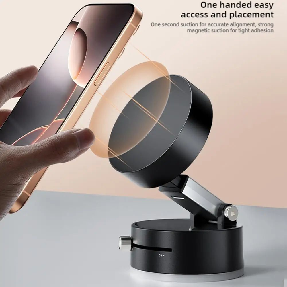 Foldable Double Sided Vacuum Suction Cup Phone Holder  Magnetic Mount Lazy Multi Functional Storage 2