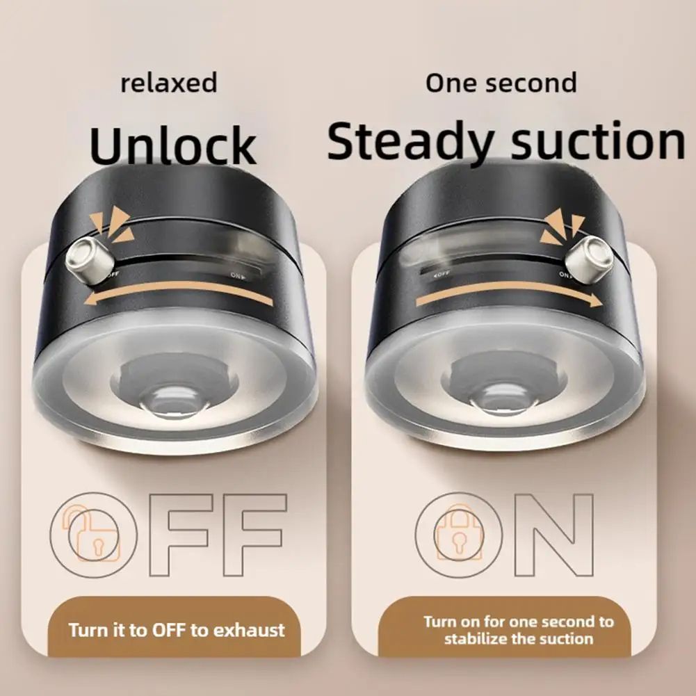 Foldable Double Sided Vacuum Suction Cup Phone Holder  Magnetic Mount Lazy Multi Functional Storage 3