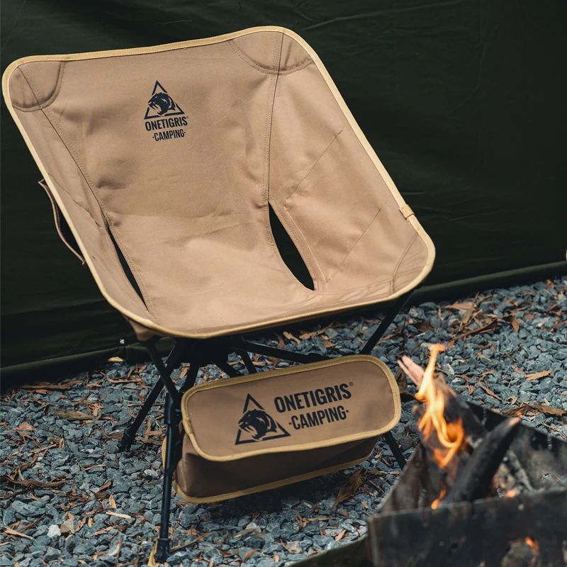 Foldable Camping Chair Lightweight Fabric  Alloy Frame Compact Triangle Framed Outdoor Hiking Seat 2