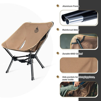 Foldable Camping Chair Lightweight Fabric  Alloy Frame Compact Triangle Framed Outdoor Hiking Seat 3