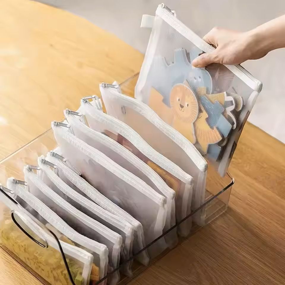 Mesh Zipper File Bag Set Waterproof Organizer Pouches for School or Office