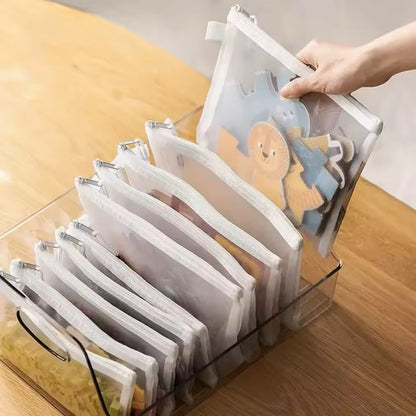 Mesh Zipper File Bag Set Waterproof Organizer Pouches for School or Office