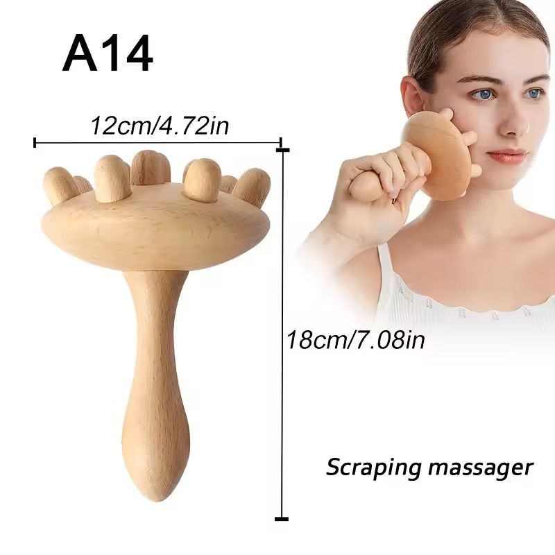 Wooden Lymphatic Drainage Massage Tools For Body Sculpting And Cellulite Relief 10