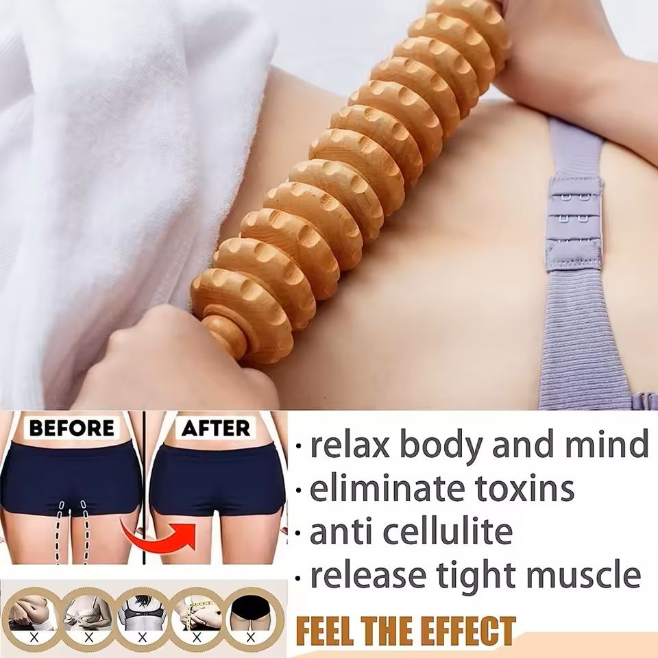 Wooden Lymphatic Drainage Massage Tools For Body Sculpting And Cellulite Relief 13