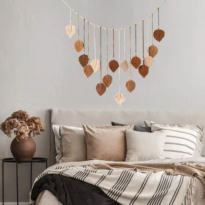 Boho Macrame Leaf Wall Hanging For Bedroom And Living Room Decor 6