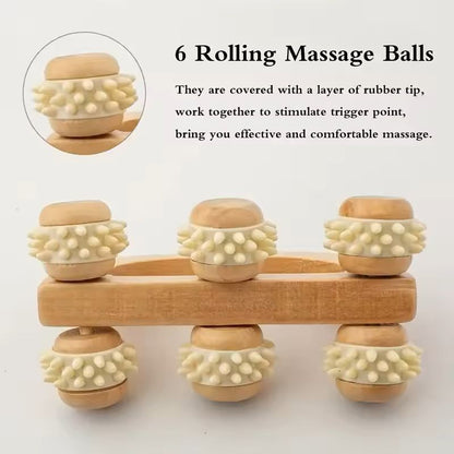 Wooden Deep Tissue Massage Roller 1