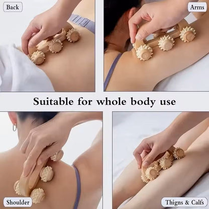 Wooden Deep Tissue Massage Roller 2