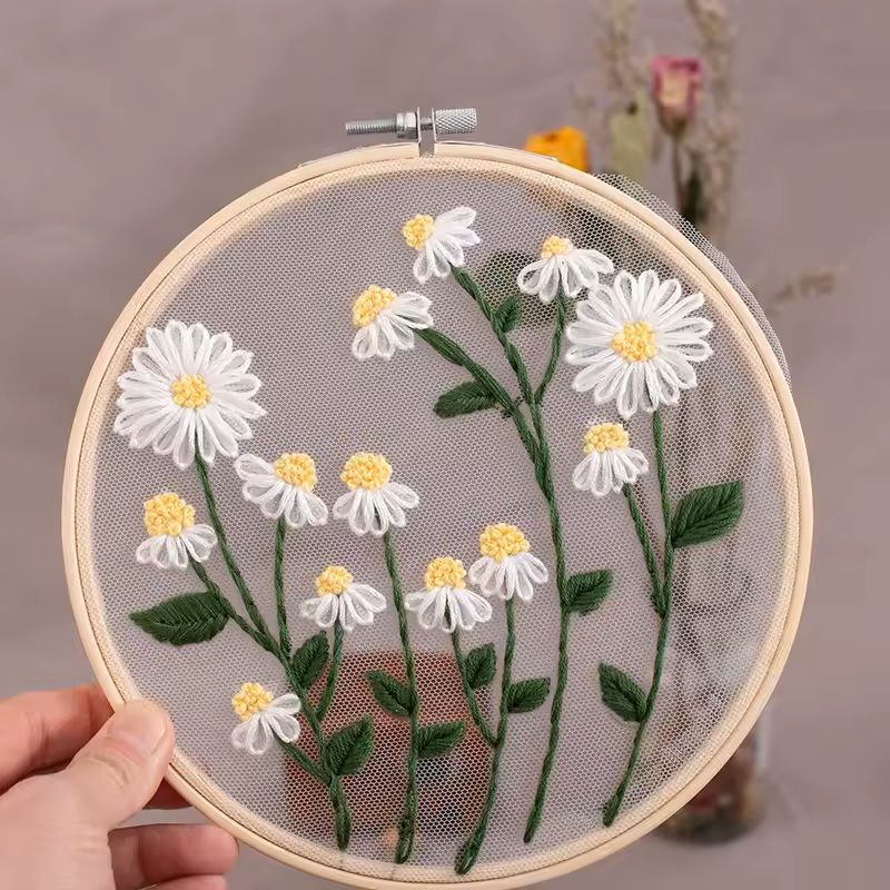 Beginner Floral Embroidery Kit With Pattern 4