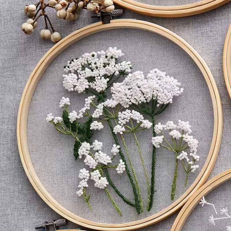 Beginner Floral Embroidery Kit With Pattern 7