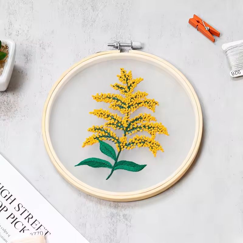 Beginner Floral Embroidery Kit With Pattern 15