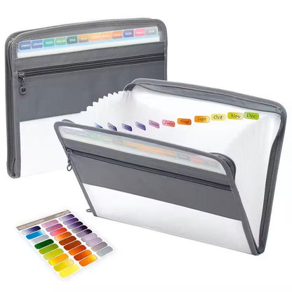 Zippered Accordion File Organizer With Pencil Pouch 2