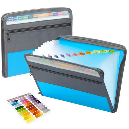 Zippered Accordion File Organizer With Pencil Pouch 4