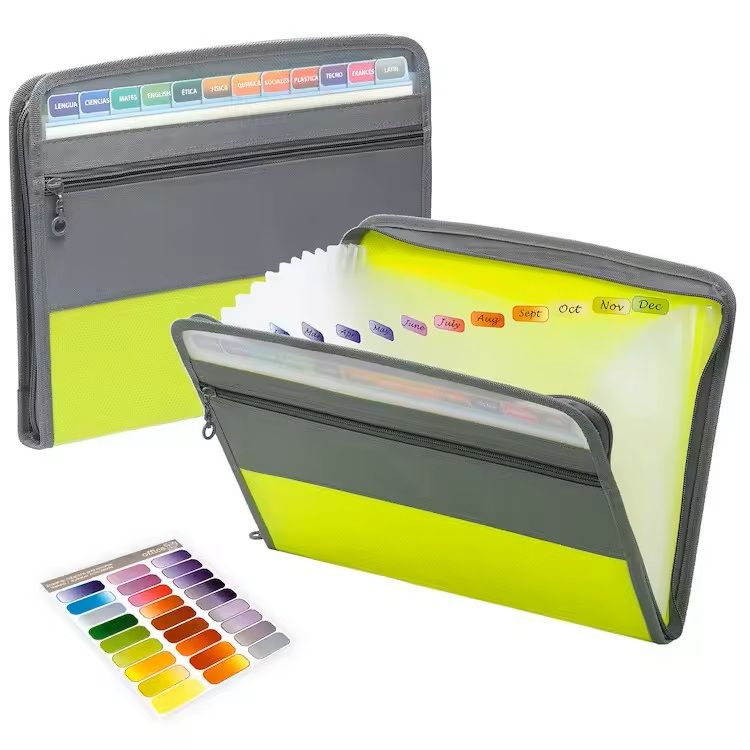 Zippered Accordion File Organizer With Pencil Pouch 6