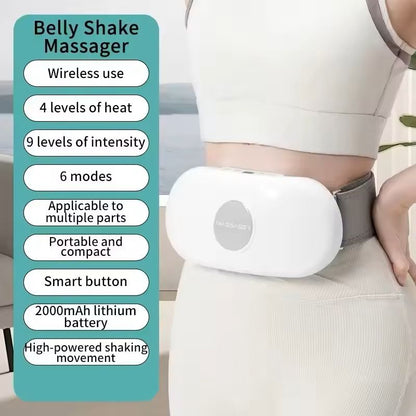 Electric Belly Massager Belt with Heat and Vibration