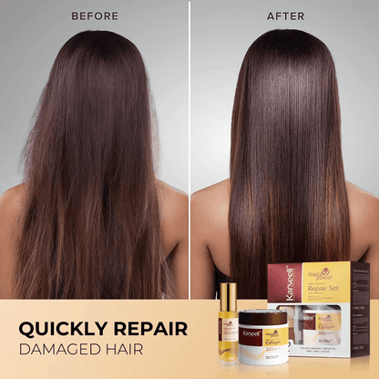 Karseell Collagen Hair Repair Mask  Argan Oil Serum Set  Deep Nourishment For Damaged Hair 4