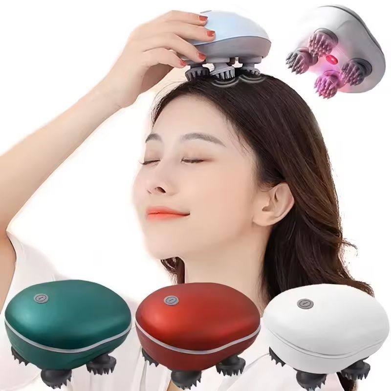 Electric Scalp Massager with Red Light Therapy