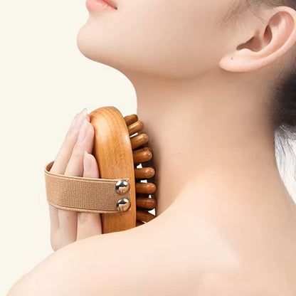 Wooden Body And Scalp Massage Brush For Cellulite Relief 3