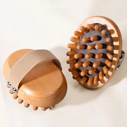 Wooden Body And Scalp Massage Brush For Cellulite Relief 4