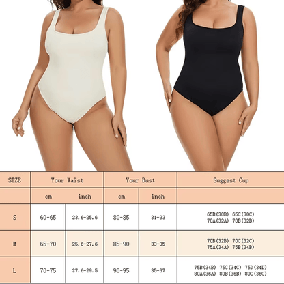 GUUDIA Ribbed Tummy Control Bodysuit  Light Compression Shapewear With Open Crotch Design 3